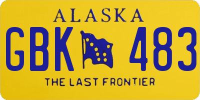 AK license plate GBK483