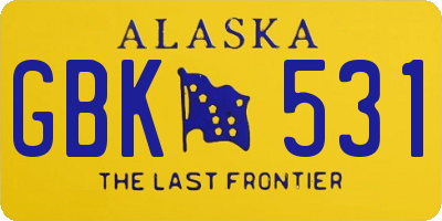 AK license plate GBK531