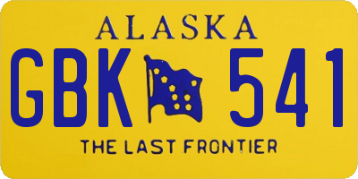 AK license plate GBK541