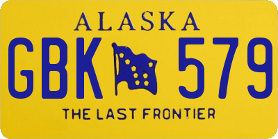 AK license plate GBK579