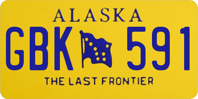 AK license plate GBK591