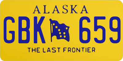 AK license plate GBK659