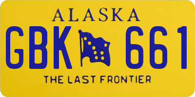 AK license plate GBK661