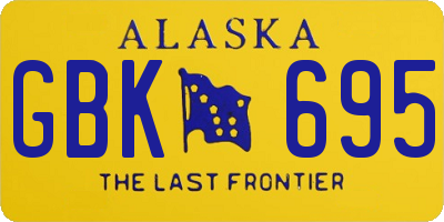 AK license plate GBK695
