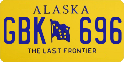 AK license plate GBK696