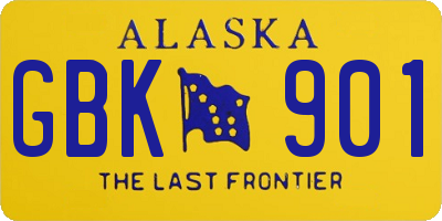 AK license plate GBK901
