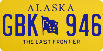 AK license plate GBK946