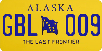 AK license plate GBL009