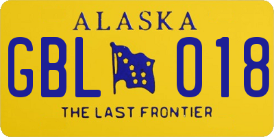 AK license plate GBL018