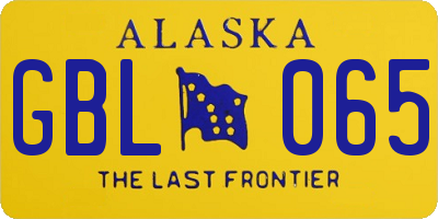 AK license plate GBL065
