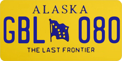 AK license plate GBL080