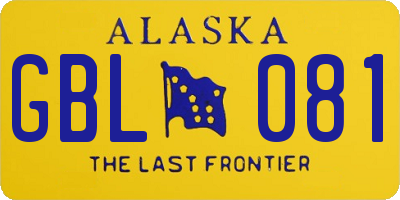 AK license plate GBL081