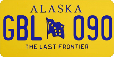 AK license plate GBL090