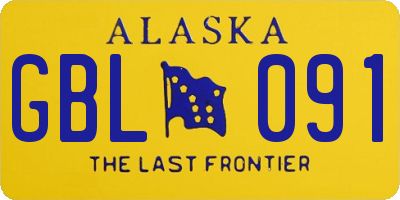 AK license plate GBL091