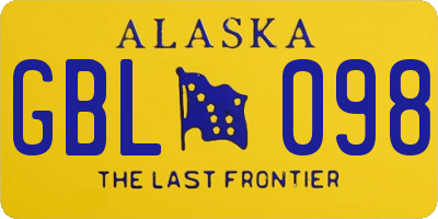 AK license plate GBL098