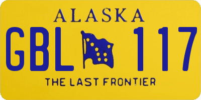 AK license plate GBL117