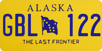 AK license plate GBL122