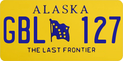 AK license plate GBL127