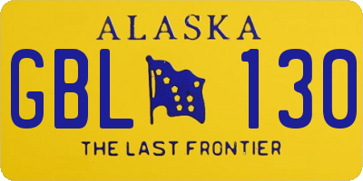 AK license plate GBL130