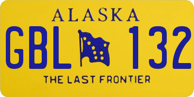 AK license plate GBL132