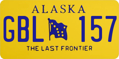 AK license plate GBL157