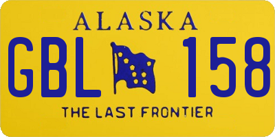 AK license plate GBL158