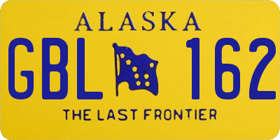 AK license plate GBL162