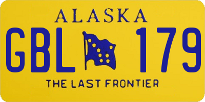 AK license plate GBL179