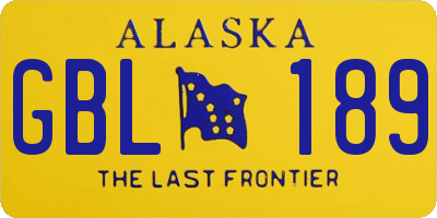 AK license plate GBL189
