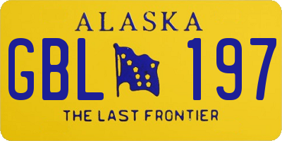 AK license plate GBL197