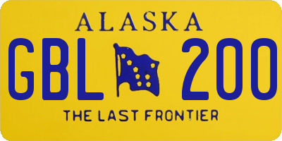 AK license plate GBL200