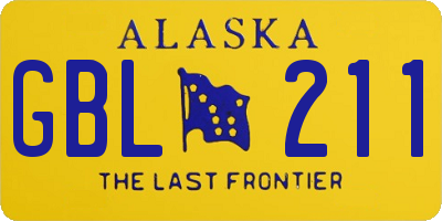 AK license plate GBL211