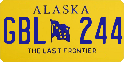 AK license plate GBL244