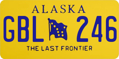 AK license plate GBL246