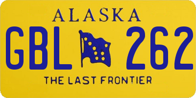 AK license plate GBL262
