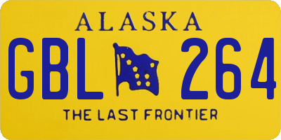 AK license plate GBL264