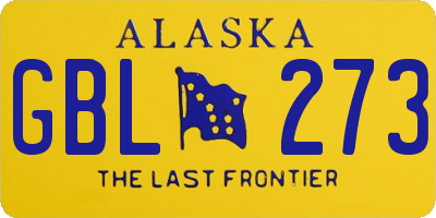 AK license plate GBL273