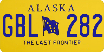 AK license plate GBL282