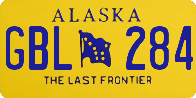 AK license plate GBL284