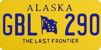 AK license plate GBL290