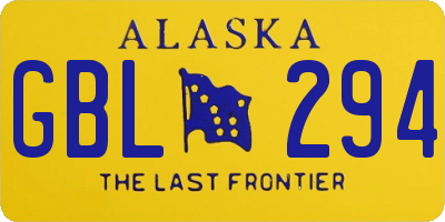 AK license plate GBL294