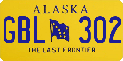 AK license plate GBL302