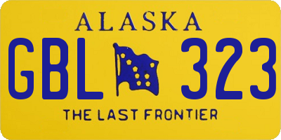 AK license plate GBL323