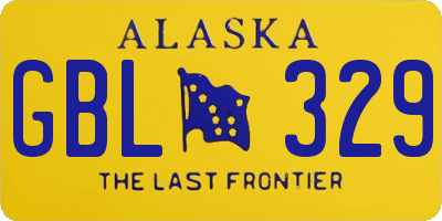 AK license plate GBL329