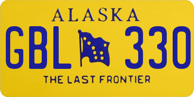 AK license plate GBL330