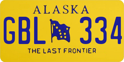 AK license plate GBL334