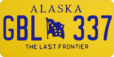 AK license plate GBL337