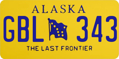 AK license plate GBL343