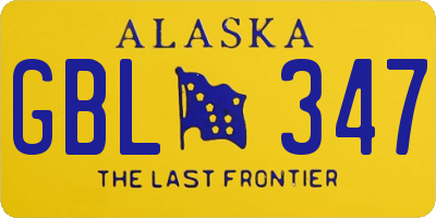 AK license plate GBL347