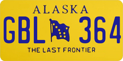 AK license plate GBL364